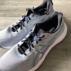 ASICS Black and White Athletic Shoes with Zebra Pattern